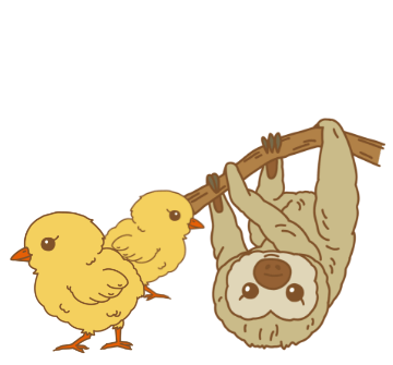 オニオオハシ・ナマケモノのイラスト