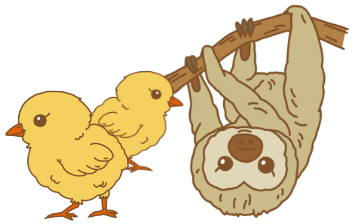 オニオオハシ・ナマケモノのイラスト